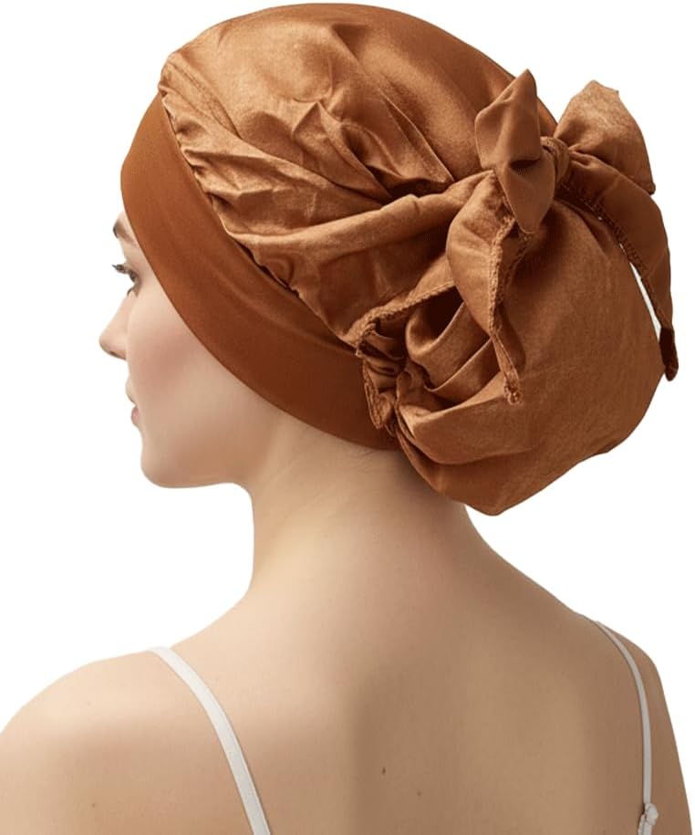 FADACHY Chemo Headwear for Women,Chemo Caps Lightweight for Summer with Head Scarf,Silky Soft Hair Turbans Fashion - Image 3